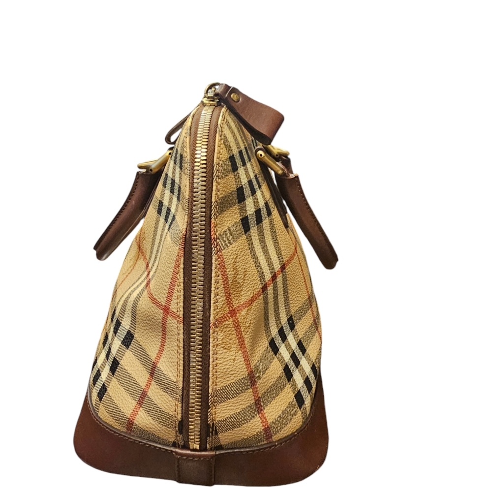 Burberry Haymarket Check Alma Style Tote w/ COA - Picture 4 of 13
